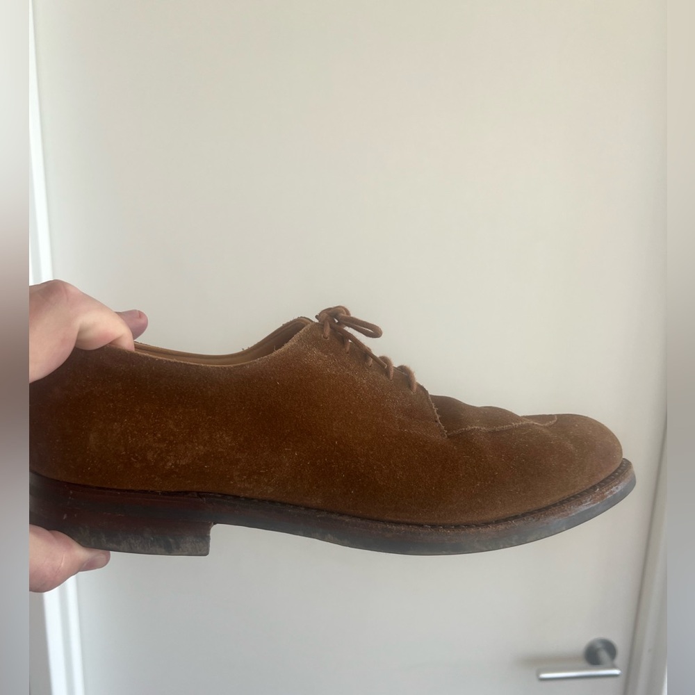 New & Lingwood Tan Suede Apron Lace up Shoe size 11.5 US